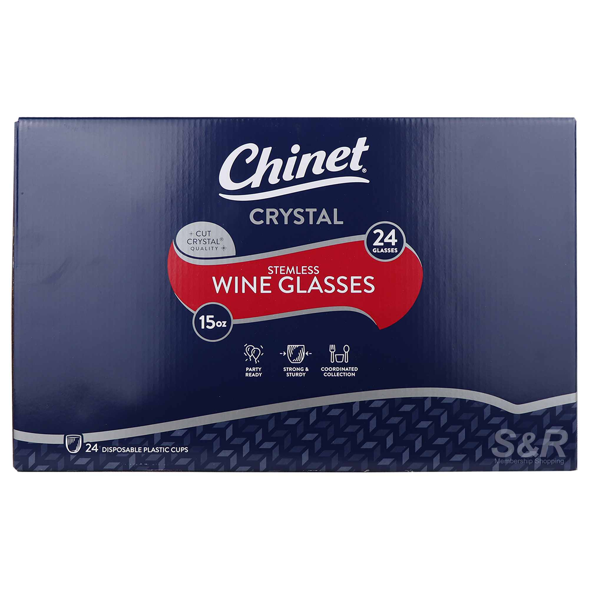 Chinet Crystal Stemless Wine Glasses 24cups Chinet Crystal Stemless Wine Glasses 24cups